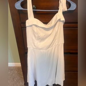 Francesca’s White Tank Top Tie Sleeve Dress